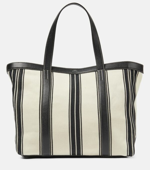 Toteme Striped jacquard canvas tote bag