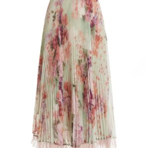 TwinSet Pleated Floral Skirt