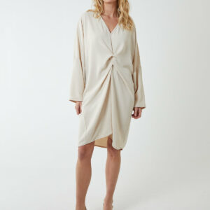 Twist Front Tunic Dress - ONE / STONE