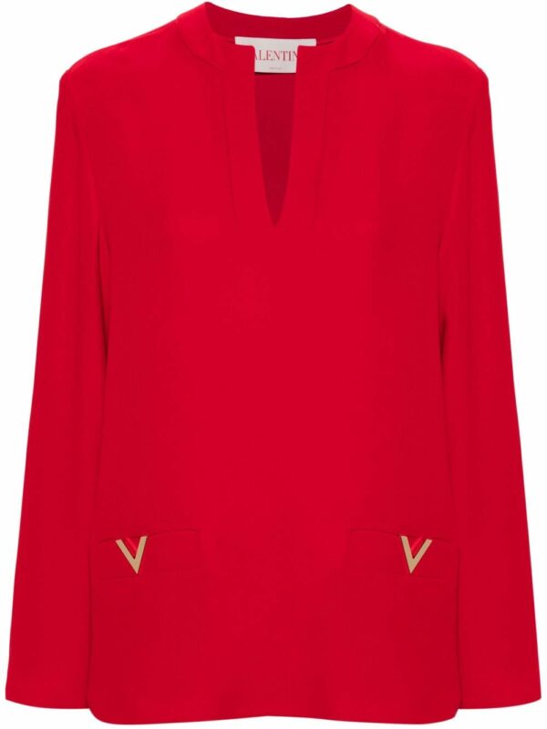 VALENTINO- Vlogo Silk Blouse