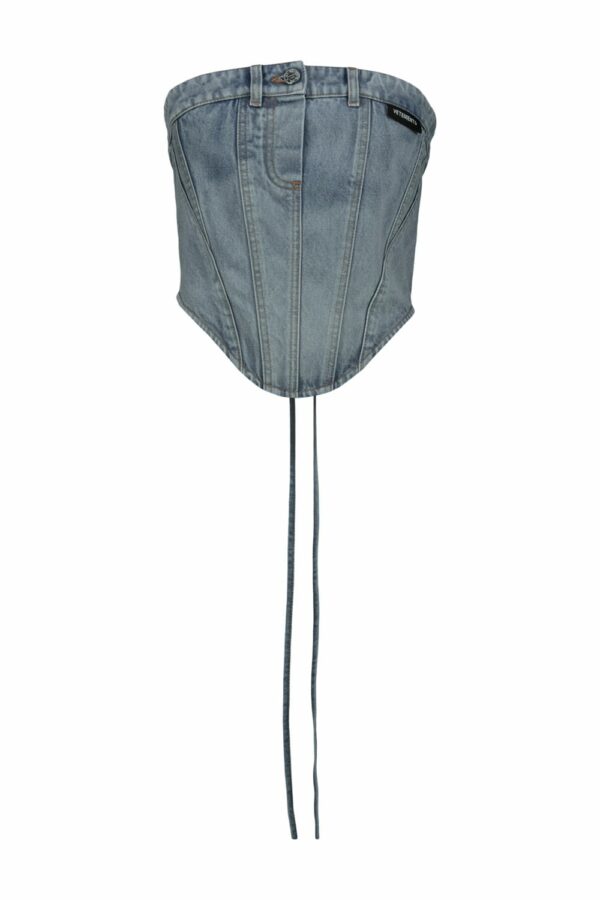 VETEMENTS Denim Corset Top