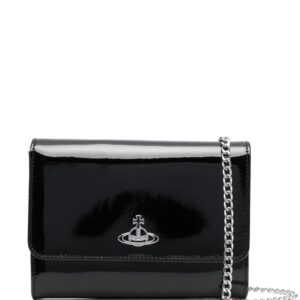 VIVIENNE WESTWOOD- Patent Leather Wallet On Chain