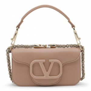 Valentino Garavani - Rose Cannelle Leather Loco' Small Shoulder Bag Uni