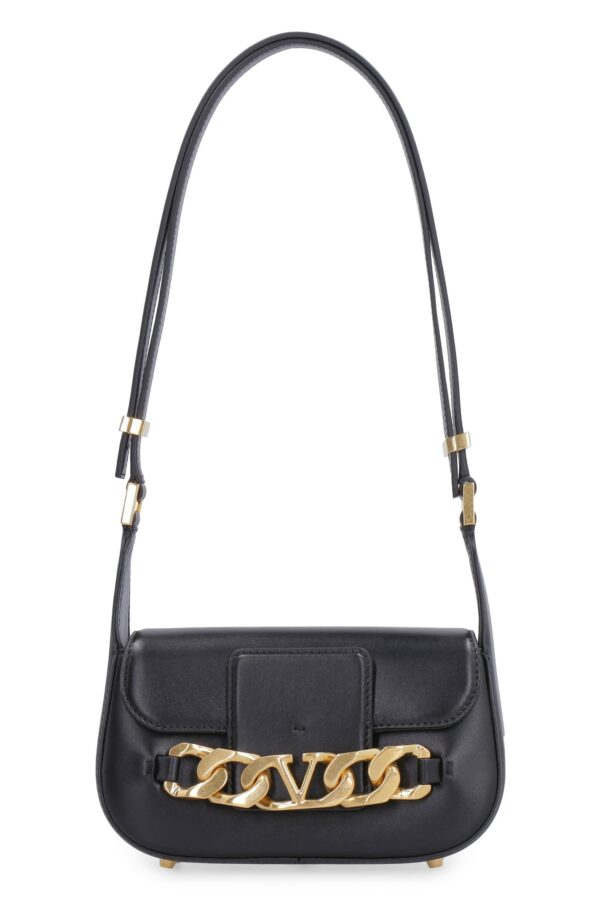 Valentino Garavani Vlogo Chain Leather Shoulder Bag