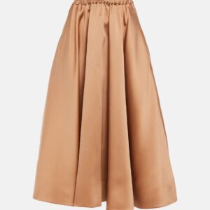 Valentino Pleated duchesse midi skirt