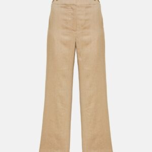 Veronica Beard Aubrie linen-blend cropped pants