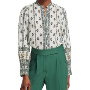 Veronica Beard Thorp Printed Blouse