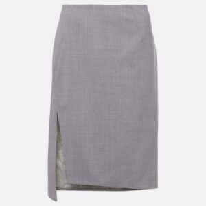 Versace Mélange wool-blend pencil skirt