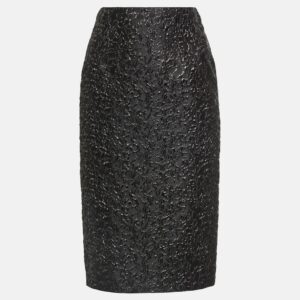 Versace Metallic jacquard pencil skirt