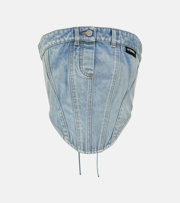 Vetements Cotton denim corset