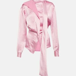 Victoria Beckham Asymmetric satin blouse