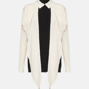 Victoria Beckham Bow-detail silk crêpe de chine blouse