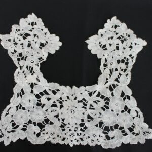 Victorian Lace Collar, White Hand Made Tape Antique 1800S Dress Square Sailor Style Or Blouse Decoration