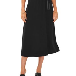 Vince Camuto Faux Wrap Midi Skirt