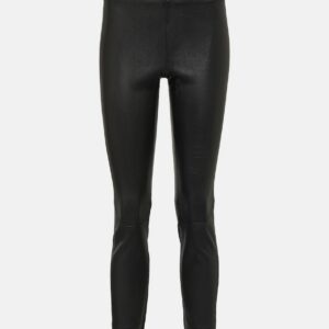 Vince Cropped slim leather pants