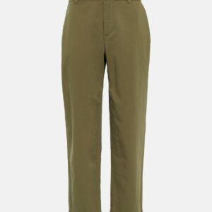 Vince Mid-rise cropped cotton pants