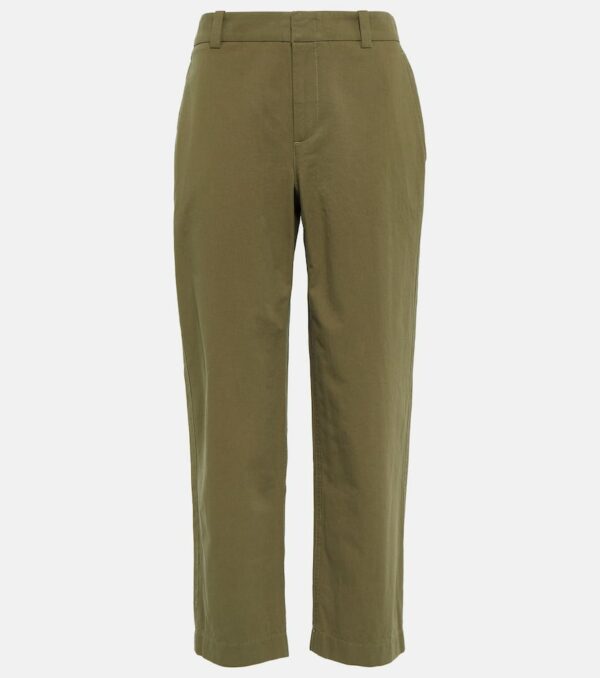 Vince Mid-rise cropped cotton pants