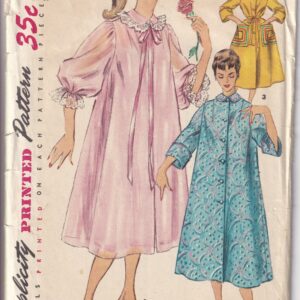 Vintage 1954 Simplicity 4972 Sewing Pattern Misses' Duster, Negligee & Housecoat Size 12 Bust 30