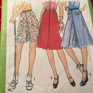 Vintage 1970S Simplicity 8391 Sewing Pattern Culottes Size 16 Waist 30 Ff