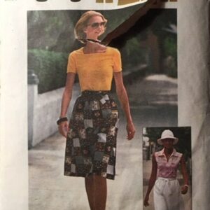 Vintage 1976 Simplicity Misses' Jiffy Wrap Skirt & Tops Sewing Pattern No. 7451 - Size Medium 12/14