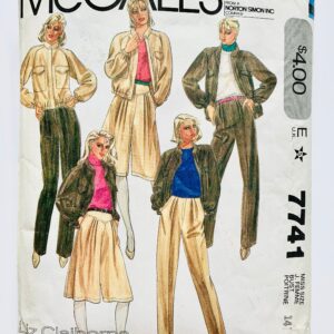 Vintage 1980's Mccall's Liz Claiborne 7741, Women's Jacket, Culottes & Pants Pattern, Sz14 B36" W28" H38