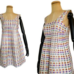 Vintage 2000S Marni Dress | 00S Geometric Print Babydoll Mini By | S