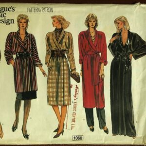 Vintage 80's Timeless Elegance Wardrobe - Wrap Dress, Tunic, Top, Pants & Skirt Sewing Pattern Vogue 1060. Size 8-12. Bust 31.5-34