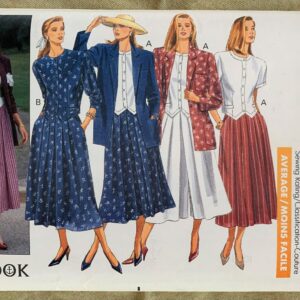 Vintage Butterick Pattern 4564, Today's Wardrobe, J. G. Hook, Misses'/Misses' Petite Jacket/Top/Skirt/Culottes, Uncut, Size 6-8-10