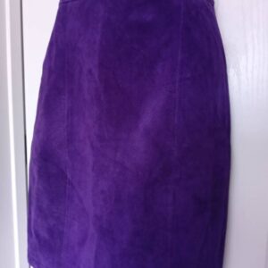 Vintage Global Identity G-Iii Purple Ultra Suede Leather Skirt Sz 6