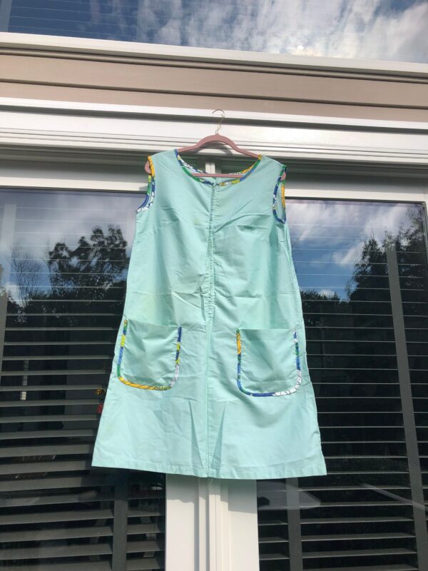 Vintage Mod 1960S Dress Mint Green Smock 60S Babydoll Hippie