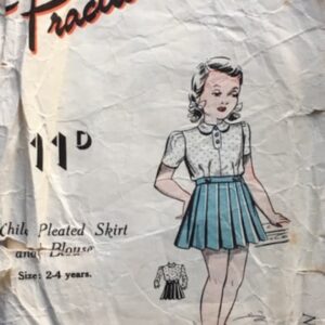 Vintage Practical Paper Patterns Child's Pleated Skirt & Blouse Sewing Pattern No. 6303 - Size 2-4 Years