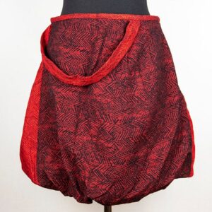 Vintage Red Assymetrical Bubble Mini Skirt