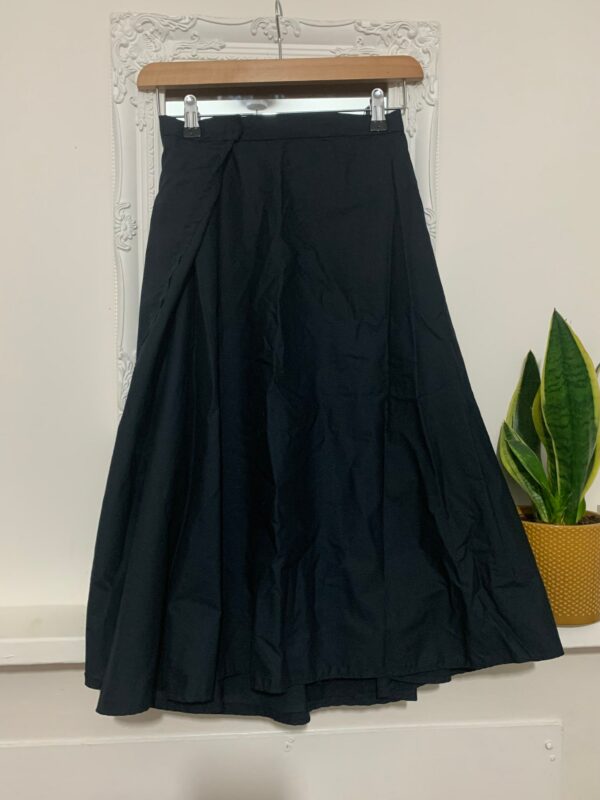 Vintage Skirt, Black 70S Circle Skirt - Wrap Uk8 Hand Made Vintage, Vintage Clothing