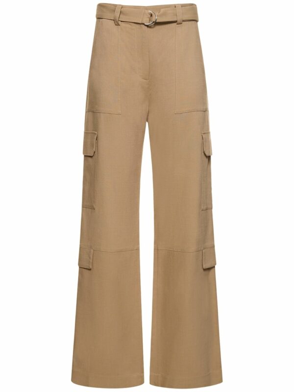 Viscose Blend Cargo Pants