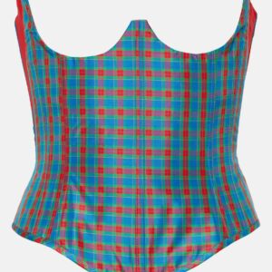 Vivienne Westwood Bella checked taffeta corset