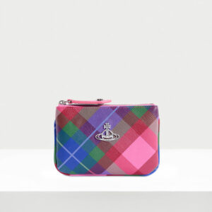 Vivienne Westwood Coin Purse Saffiano Printed Candy-tartan One Size Unisex