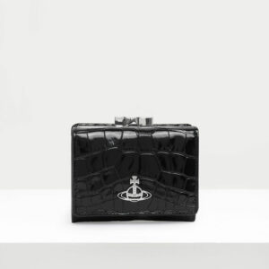 Vivienne Westwood Small Frame Wallet Leather Black One Size Unisex