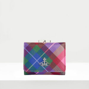 Vivienne Westwood Small Frame Wallet Saffiano Printed Candy-tartan One Size Women