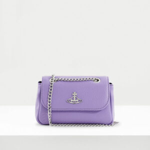 Vivienne Westwood Small Purse With Chain Pu Leather Purple One Size Unisex