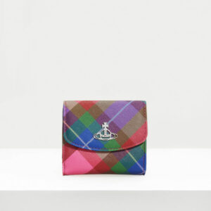 Vivienne Westwood Small Wallet Saffiano Printed Candy-tartan One Size Women