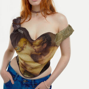 Vivienne Westwood Sunday Corset Top Polyester Boucher's "Hercules And Omphale" Print 44 Women