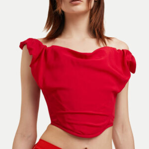 Vivienne Westwood Sunday Corset Top Recycled Polyester Red 40 Women