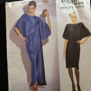 Vogue 1068 Sewing Pattern For Designer Straight Wrap Skirt & Loose Blouson Top, Kasper , American Original in Size 8 Uncut Ff