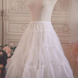 Voile Lolita Petticoat Ruffle Pleated White Lolita Petticoat Skirt