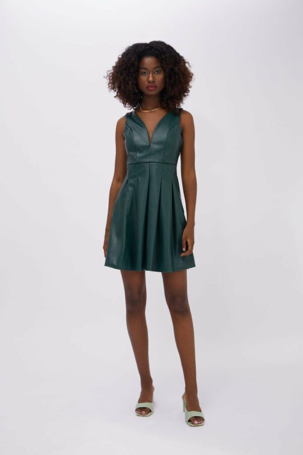 WalG Deep V Midi Skater Dress