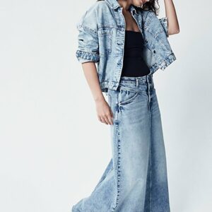 We The Free Come As You Are Denim Maxi Skirt at Free People in Medium Indigo, Size: US 0