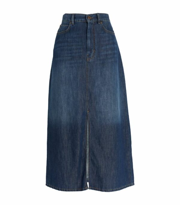 Weekend Max Mara Denim A-Line Midi Skirt