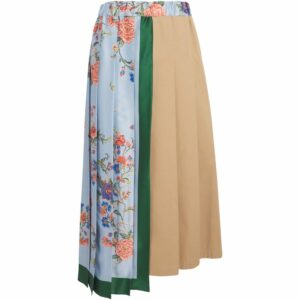 Weekend Max Mara Pleated Floral-Panel Skirt