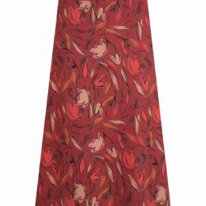 Weird Fish Rene Organic Cotton Printed Jersey Maxi Skirt Rhubarb Size 10