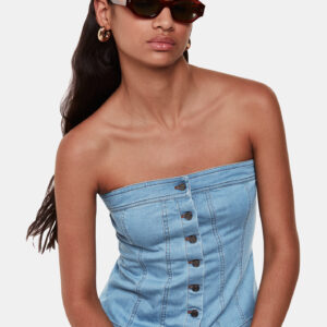 Whistles Women's Denim Corset Top